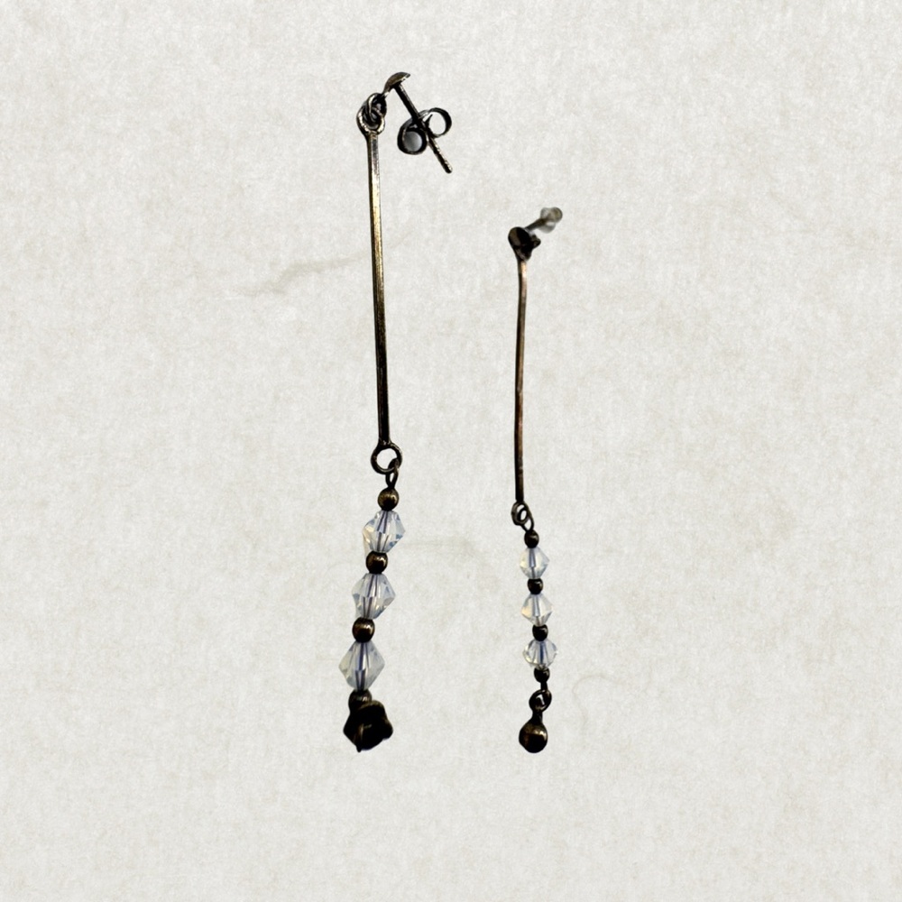 Vintage artisan Sterling Silver earrings.